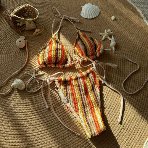 Colorblock Bikini Set