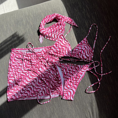 Drawstring Strap Bikini Set
