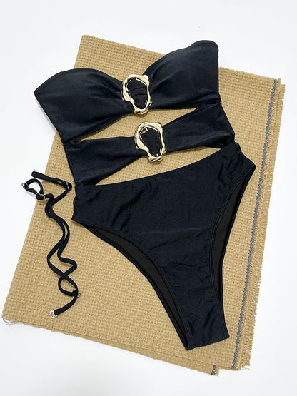 Solid One-Piece Swimsuit