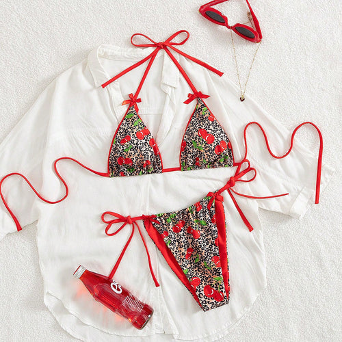 Halter Lace Bikini Set