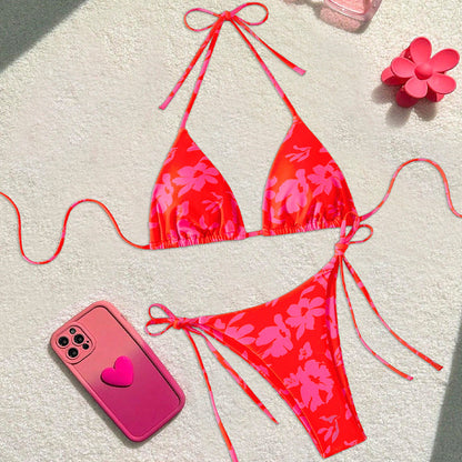 Halter Strap Bikini Set
