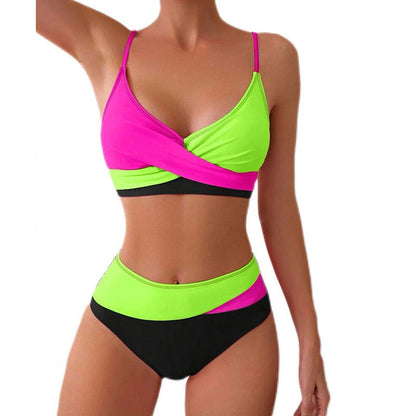 Colorblock Bikini Set