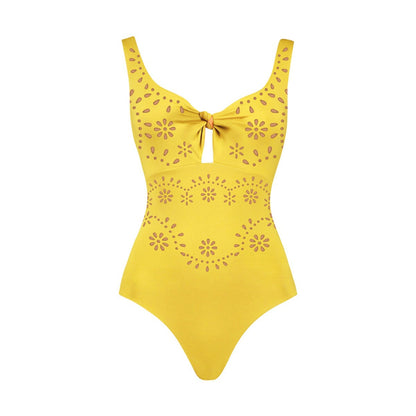 Bright Yellow One-Piece Swimsuit