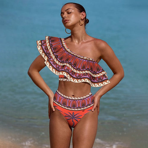 Double Shoulder Strap Bikini Set