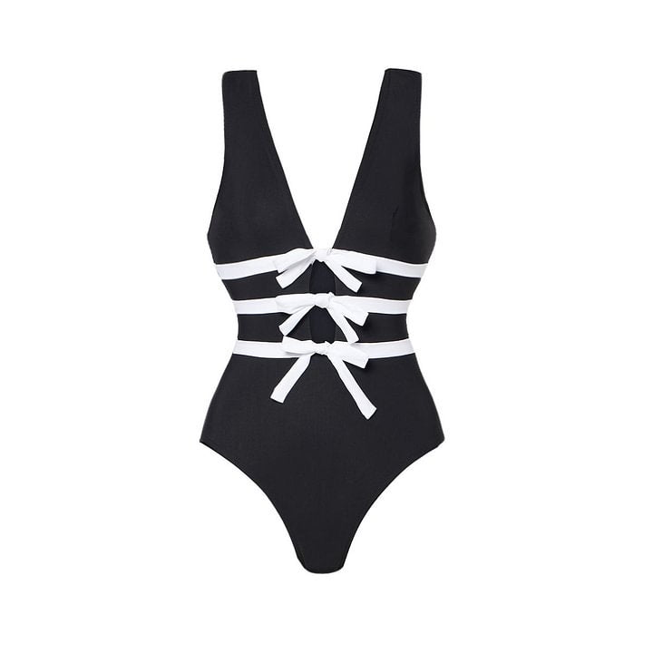 Black & White One-Piece Swimsuit