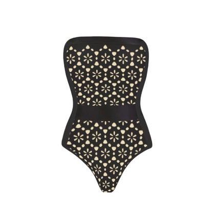 Black Metallic One-Piece Swimsuit