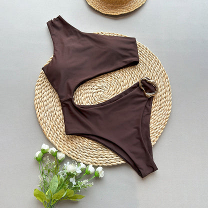 One-Shoulder One-Piece Swimsuit