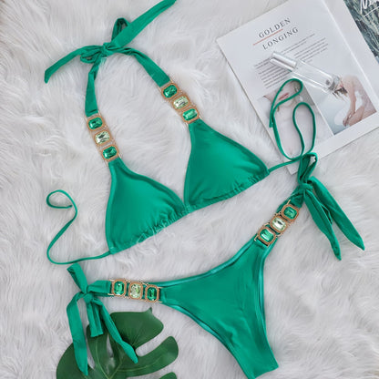 Crystal Diamond One-Piece Swimsuit