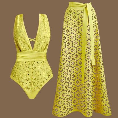 Cutout Halterneck One-Piece Swimsuit