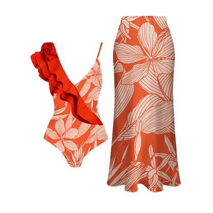 European Print One-Piece Swimsuit
