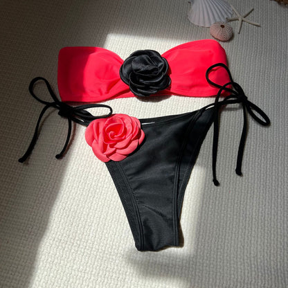 Colorblock Bikini Set