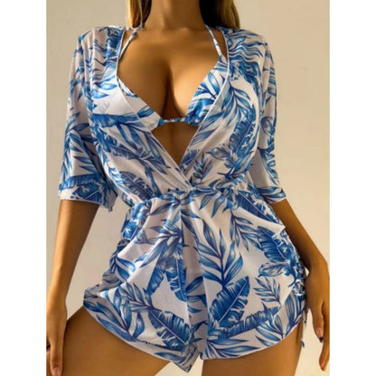 Leaf Print Bikini Set