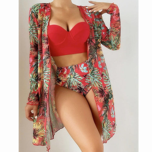 Mesh Triangle Bikini Set