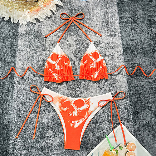 Lace Print Bikini Set