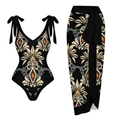 Chiffon Two-Piece One-Piece Swimsuit
