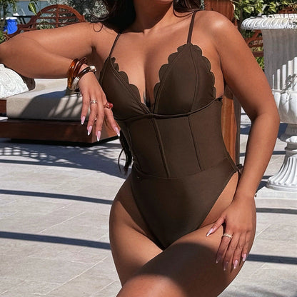 Plunge One-Piece Swimsuit
