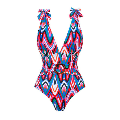 Modest Print One-Piece Swimsuit