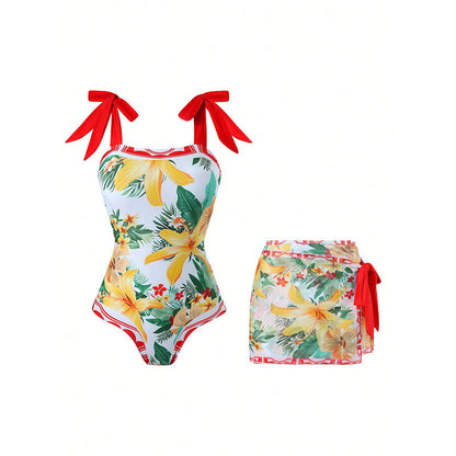 Linen Print Bikini Set