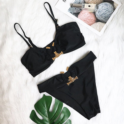 Metal Embellished One-Piece Swimsuit