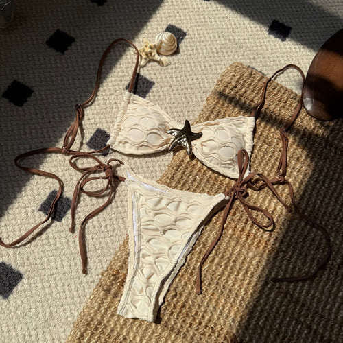 Open Back Mesh Bikini Set