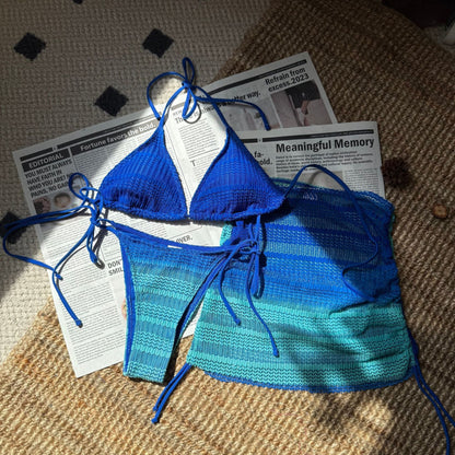 Ombre Mesh Bikini Set