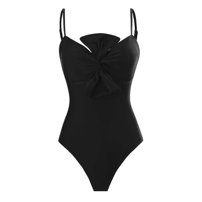 Bow Solid One-Piece Swimsuit