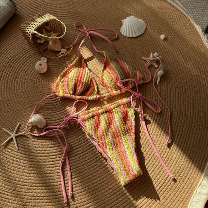 Colorblock Bikini Set