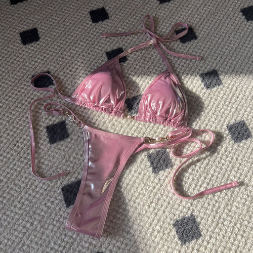 Pearl Glossy Bikini Set