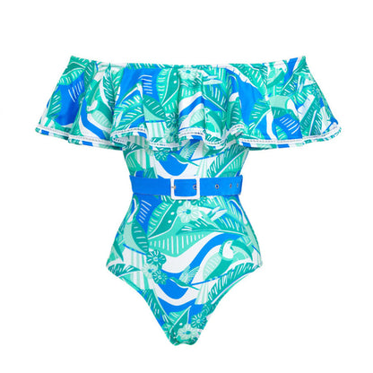Off-Shoulder One-Piece Swimsuit