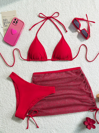 Open Back Bikini Set
