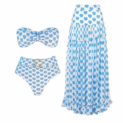 Heart Print One-Piece Swimsuit