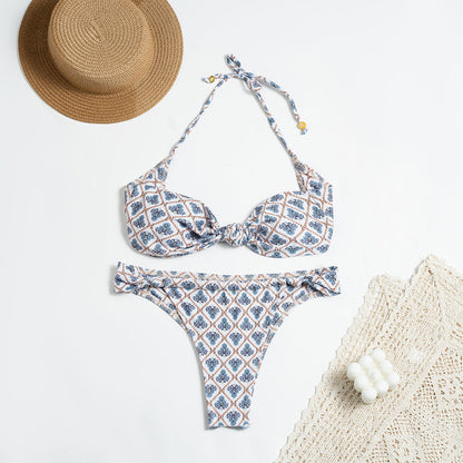 Knotted Strap Bikini Set