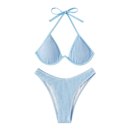 Lace Open Back Bikini Set