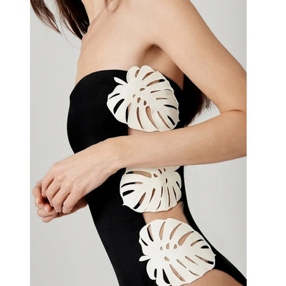 Leaf Cutout One-Piece Swimsuit