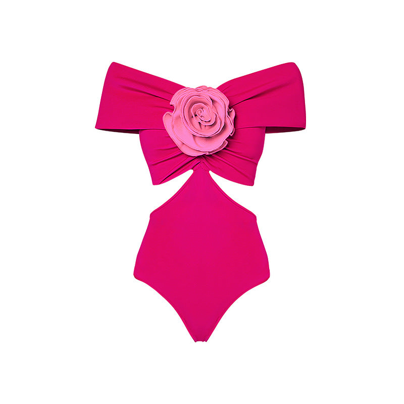 Rose Floral One-Piece Swimsuit