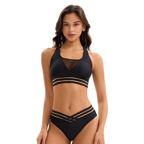 Open Back Triangle Bikini Set