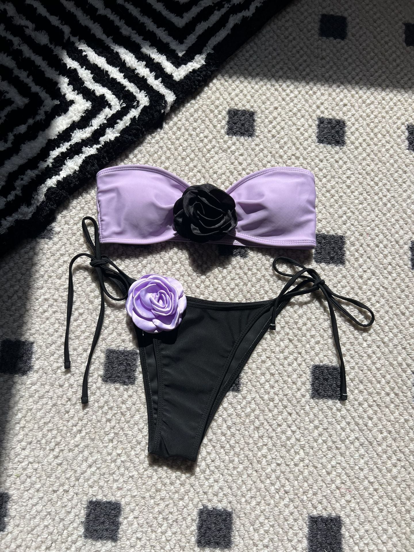 Colorblock Bikini Set
