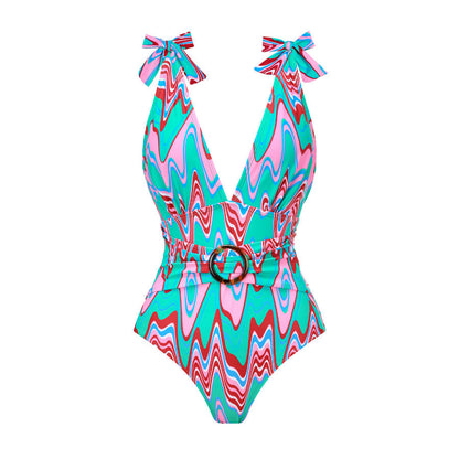 Modest Print One-Piece Swimsuit