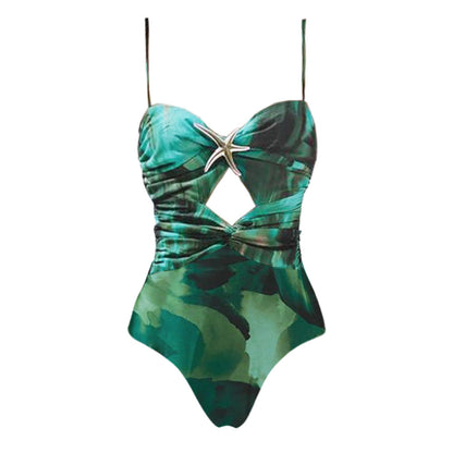 Dark Green One-Piece Swimsuit