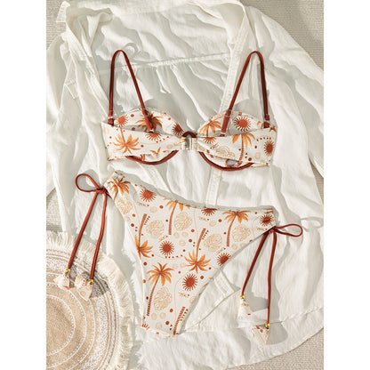 Coconut Print Bikini Set