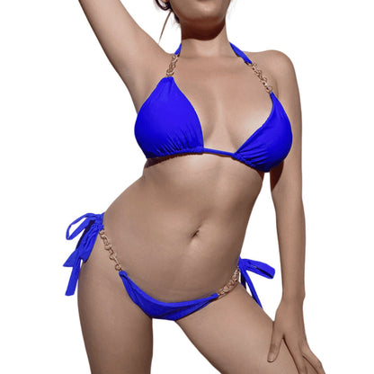 Metal Chain One-Piece Swimsuit