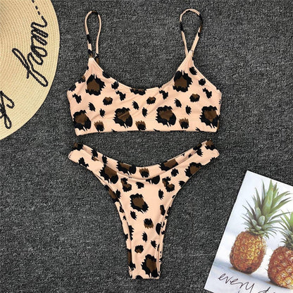 Leopard Print Bikini Set