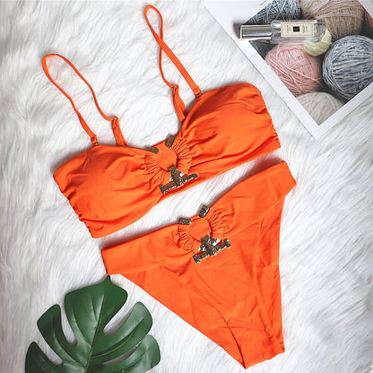 Metal Embellished One-Piece Swimsuit