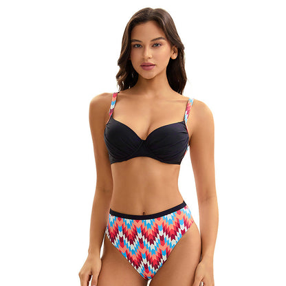 Colorblock Bikini Set