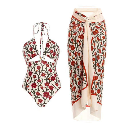 Modest Two-Piece One-Piece Swimsuit