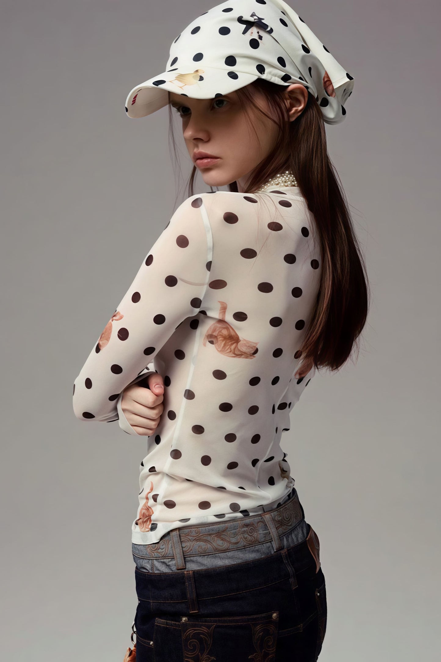 Slim Fit Short Length Animal Print Blouse