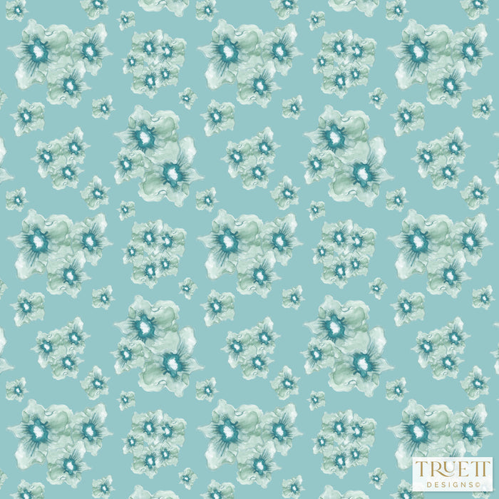 Teal Blue / 6" x 6" Fabric Memo / Cotton Linen Blend | Drapery & Pillows