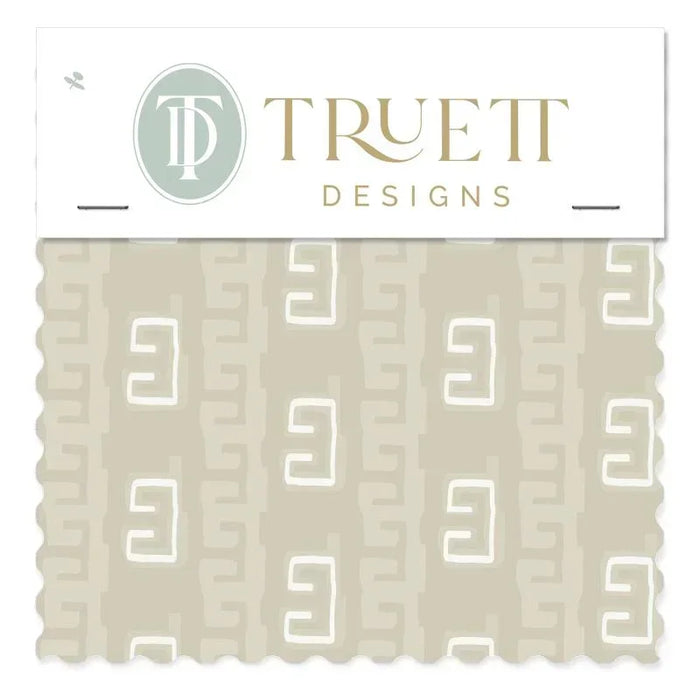 Gaga Greek Putty Small Repeat Luxury Fabric by the Yard