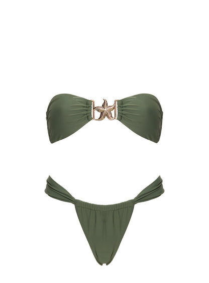 So Sunkissed Hardware Detail Bikini Top Green