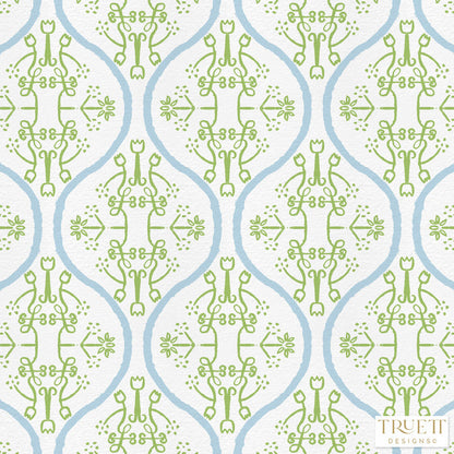 Watercolor Damask Fabric Sample